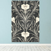 アイボリーデコ上昇パターン キャンバスプリント (インサイチュ (ウッドフロア))