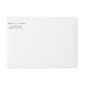 アイボリーデコ文字列ライトラップアラウンド住所 シール ラップアラウンドラベル (正面)