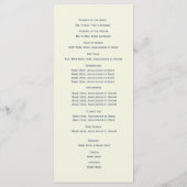 アイボリーデザイナ文字結婚式 プログラム (裏面)