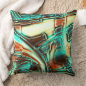 アイボリーデジタル、燃えたトーンとミントフィルム クッション (ブランケット)