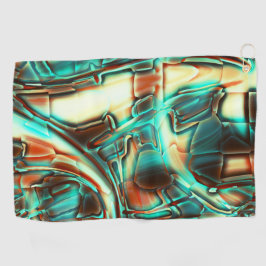 アイボリーデジタル、燃えたトーンとミントフィルム ゴルフタオル