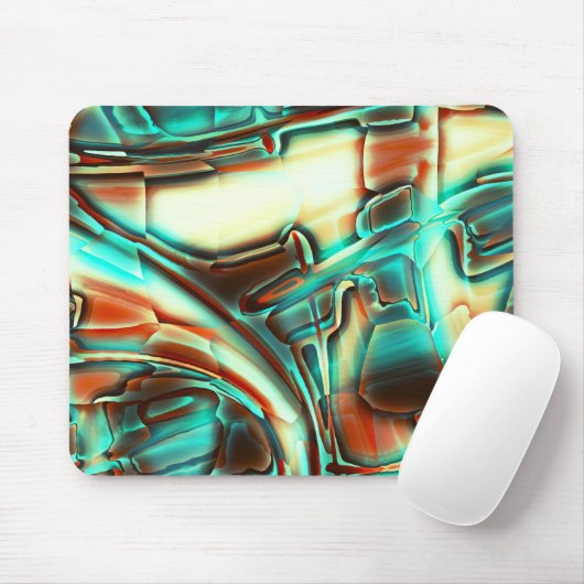 アイボリーデジタル、燃えたトーンとミントフィルム マウスパッド (マウス)