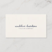 アイボリーデニムブルー モダン | ミニマル 名刺 (正面)