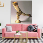 アイボリートスク飲み角と銀メッキ山 キャンバスプリント (インサイチュ (リビング))