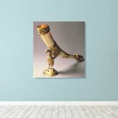 アイボリートスク飲み角と銀メッキ山 キャンバスプリント (インサイチュ (ウッドフロア))