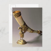 アイボリートスク飲み角と銀メッキ山 ポストカード (正面/裏面)