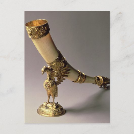 アイボリートスク飲み角と銀メッキ山 ポストカード (正面)