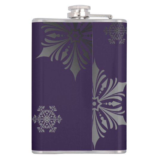 アイボリートナカイのクリスマス | パープル フラスク (裏面)