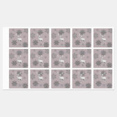 アイボリートナカイのクリスマス | ピンクパーソナライズされた ラベル (シート)