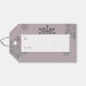 アイボリートナカイのクリスマス | ピンク ギフトタグ (裏面横)