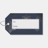 アイボリートナカイのクリスマス | ブルー ギフトタグ (裏面横)