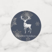 アイボリートナカイのクリスマス | ブルー コンフェッティ (スモール正面)