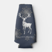 アイボリートナカイのクリスマス | ブルー ボトルクーラー (正面)