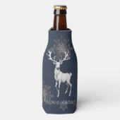 アイボリートナカイのクリスマス | ブルー ボトルクーラー (ボトル正面)