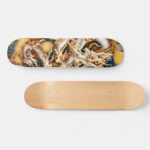 アイボリートライバルドラゴンエレメントカスタムプロパークボード スケートボード (横)