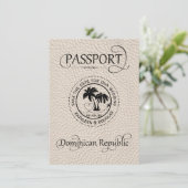 アイボリードミニカ共和国Passport日付の保存 セーブザデート (スタンド正面)