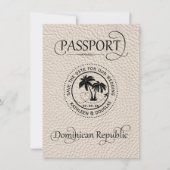 アイボリードミニカ共和国Passport日付の保存 セーブザデート (正面)