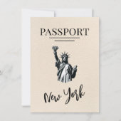 アイボリーニューヨークシティパスポート日付を保存 セーブザデート (正面)