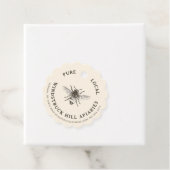 アイボリーハニービー鱗片状養蜂製品ラベル はっきりした フェイバータグ (インサイチュ)