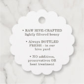 アイボリーハニービー鱗片状養蜂製品ラベル はっきりした フェイバータグ (裏面)