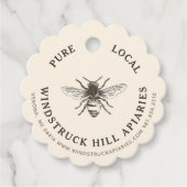 アイボリーハニービー鱗片状養蜂製品ラベル はっきりした フェイバータグ (正面)