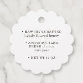 アイボリーハニービー鱗片状養蜂製品ラベル はっきりした フェイバータグ (裏面)