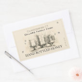 アイボリーハニーラベル（3匹のミツバチ） 長方形シール (封筒)