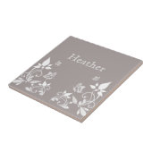 アイボリーバタフライフローラタイル タイル (側面)