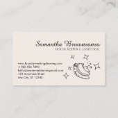 アイボリーバモダンブルハウスキーパー洗浄洗浄 名刺 (裏面)