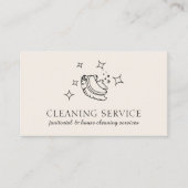 アイボリーバモダンブルハウスキーパー洗浄洗浄 名刺 (正面)