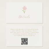 アイボリーバラギフト結婚登録のエンクロージャカード (正面&裏面)