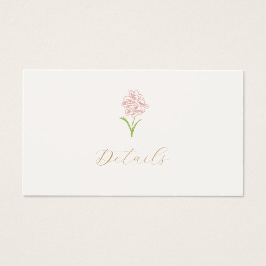 アイボリーバラギフト結婚登録のエンクロージャカード (正面)