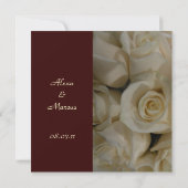 アイボリーバラ結婚式招待状 招待状 (裏面)