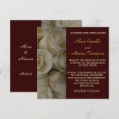 アイボリーバラ結婚式招待状 招待状 (正面/裏面)