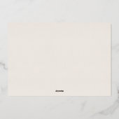 アイボリーバラ金ゴールドハートキンセアニラ招待状 箔シーズンカード (裏面)