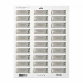 アイボリーパンパスグラスティール（緑がかった色）アンスリウム ラベル (フルシート)