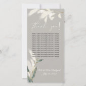 アイボリーパンパスグラステーブル設定サンキューカード (正面)