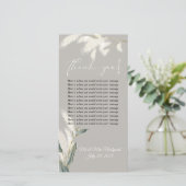 アイボリーパンパスグラステーブル設定サンキューカード (スタンド正面)