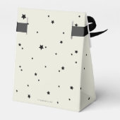 アイボリーパーソナライズされたとブラックスターズ新年パーティー フェイバーボックス (裏面サイド)