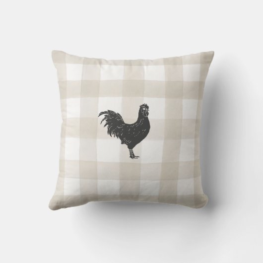 アイボリーパーソナライズされたプレイドファームスウィートファーム クッション (裏面)