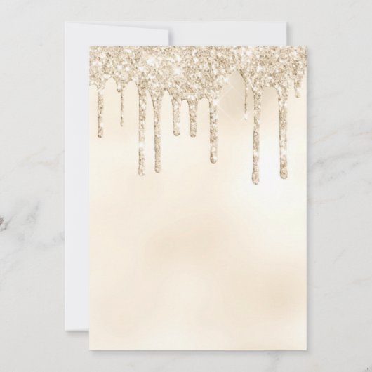 アイボリーパーム自然フローラパンパスセージブライダルシャワー 招待状 (裏面)