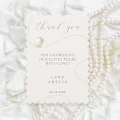 アイボリーパールエレガントベビーシャワー サンキューカード