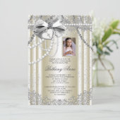 アイボリーパールクロスフォトファースト聖体 招待状 (スタンド正面)