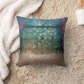 アイボリーパールティール(緑がかった色)エメラルド水中競技抽象芸術グランギー クッション (ブランケット)