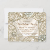 アイボリーパールバースデーパーティー 招待状 (裏面)