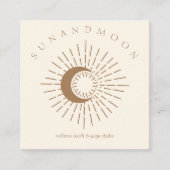 アイボリーヒーリングサンムーンスピリチュアルエネル太陽のギー スクエア名刺 (正面)