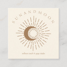 アイボリーヒーリングサンムーンスピリチュアルエネル太陽のギー スクエア名刺