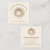 アイボリーヒーリングダークカールサンムーンスピリチュアル スクエア名刺 (正面/裏面)