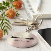 アイボリーピンクアイズガーリーメイクアップまぶし名赤面 キーホルダー (側面)