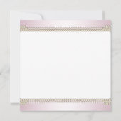 アイボリーピンクパールハイヒールベビーシャワー 招待状 (裏面)